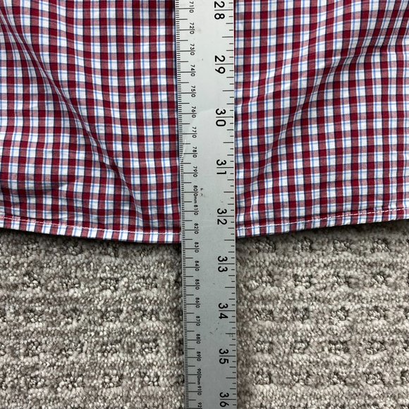 Eddie Bauer Legend Mash Shirt Men XL Red White Checkered Button Down w/ DEFECTS - Picture 10 of 12